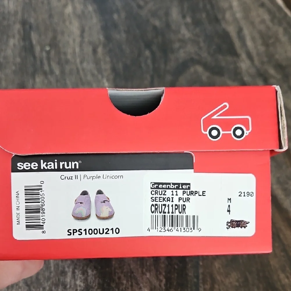 See Kai Run Purple Unicorn & Rainbow Baby Slippers